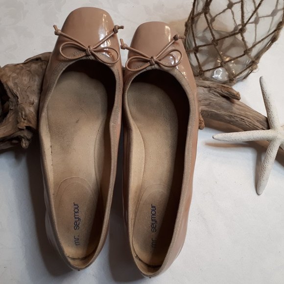 Mr. Seymour | Nude Patent Leather | Ballerina Flat - Picture 2 of 8